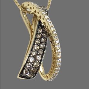 LeVian Crossover Brown White Diamond 14k Yellow Gold Le Vian X